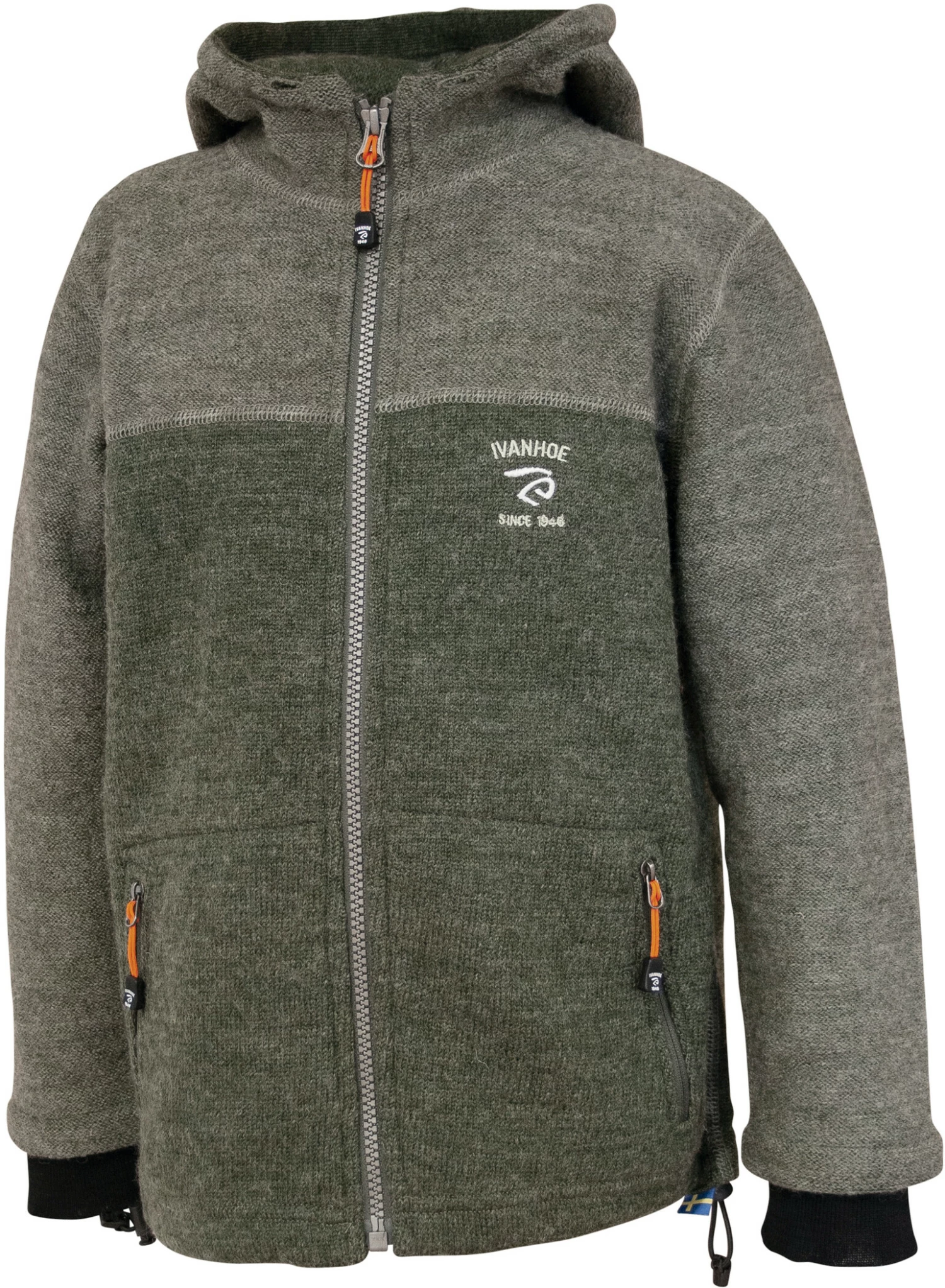 Ivanhoe of Sweden Block Veste Ă capuche Enfant, olive