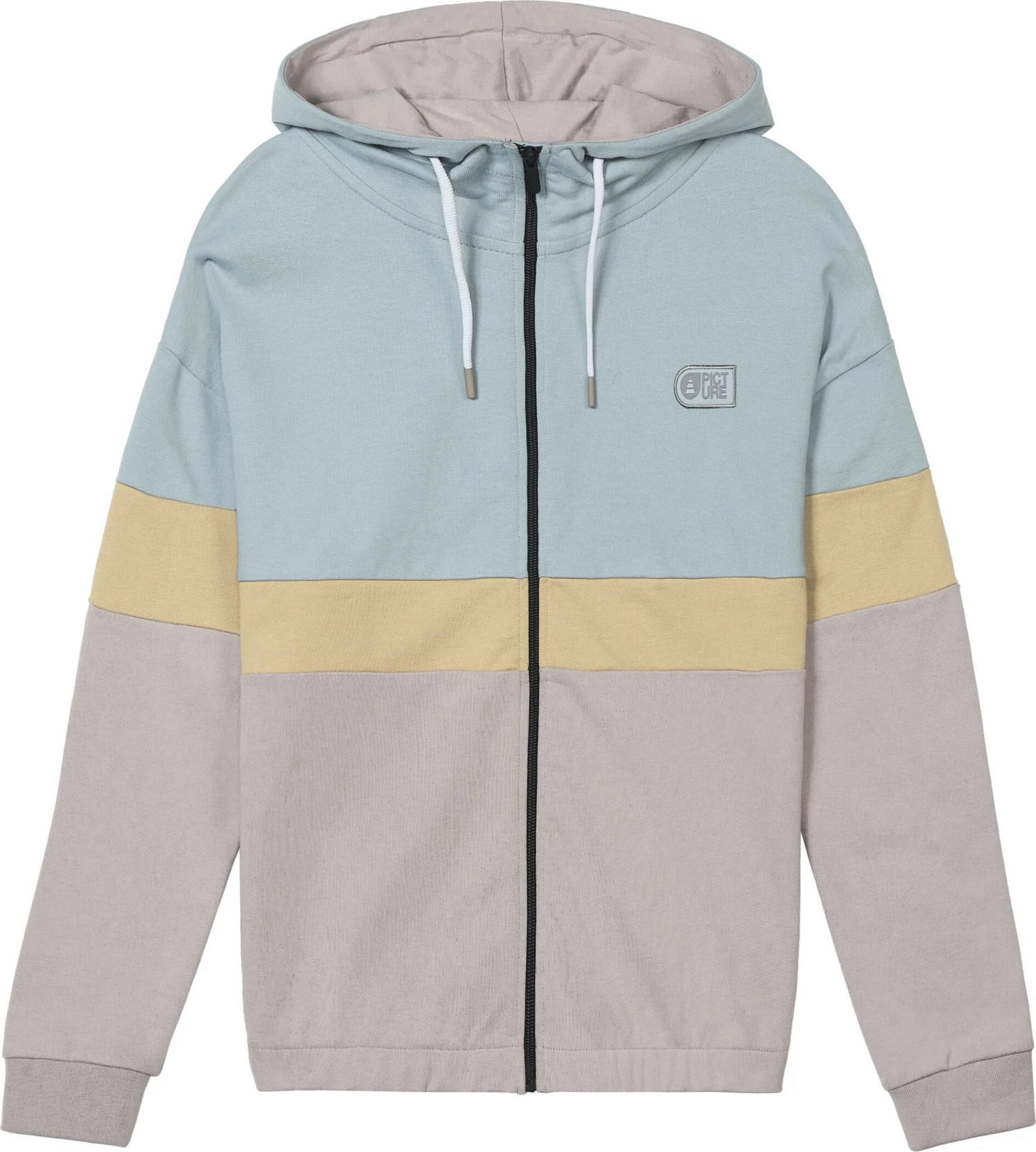 Picture Clairy Sweat à capuche avec fermeture éclair Femme, gris/bleu