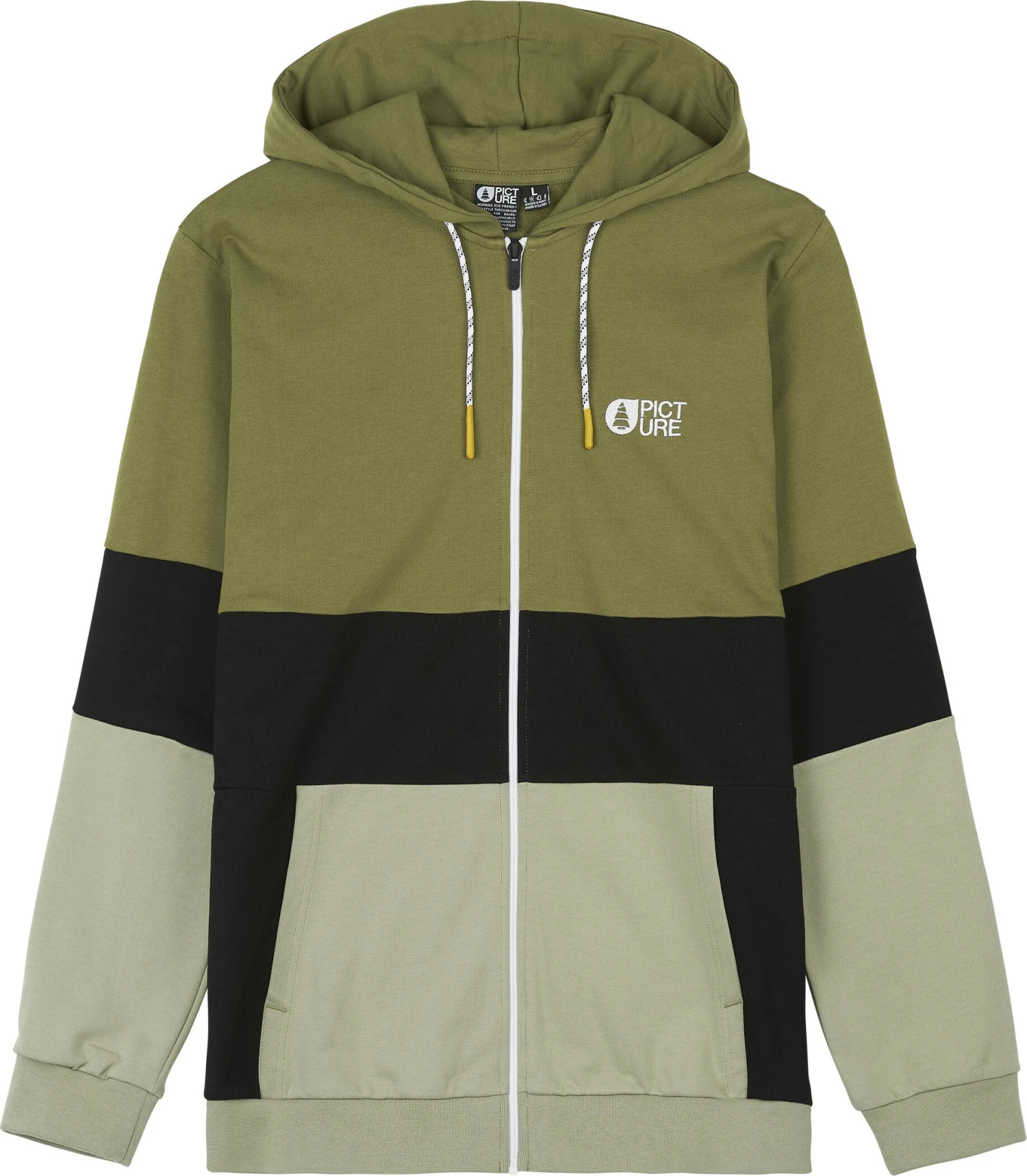 Picture Klob Sweat à capuche avec fermeture éclair Homme, bleu/orange