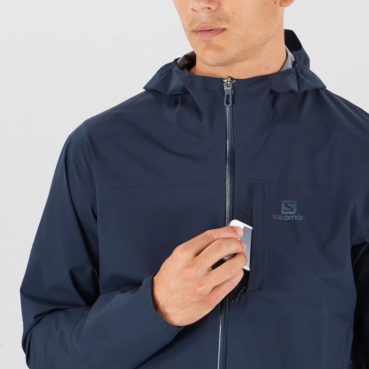 Salomon Outrack Veste imperméable Homme, vert/bleu – Image 2