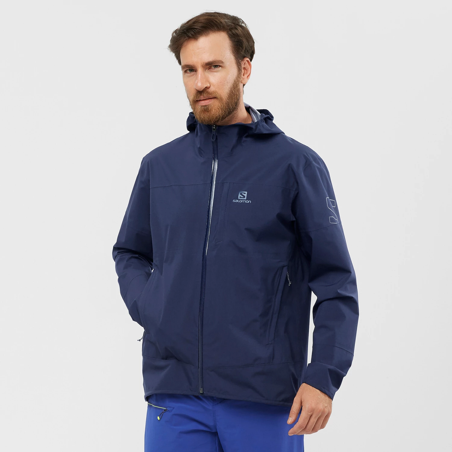 Salomon Outrack Veste imperméable Homme, vert/bleu – Image 6